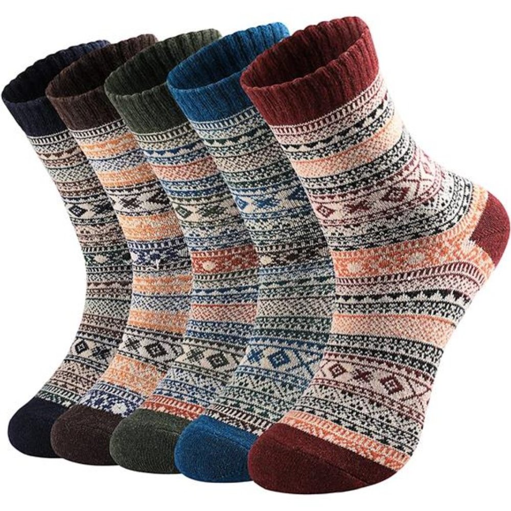 5 Pack Wool Socks for Women - Picture 2 of 7